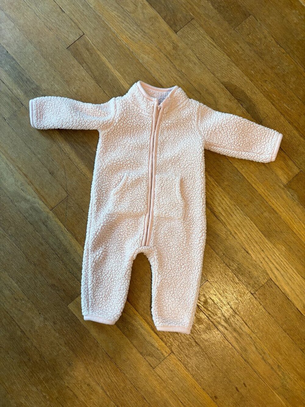 Pink Fleece Romper